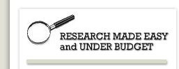 Research Made easy and under budget