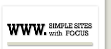 Simple site design with focus
